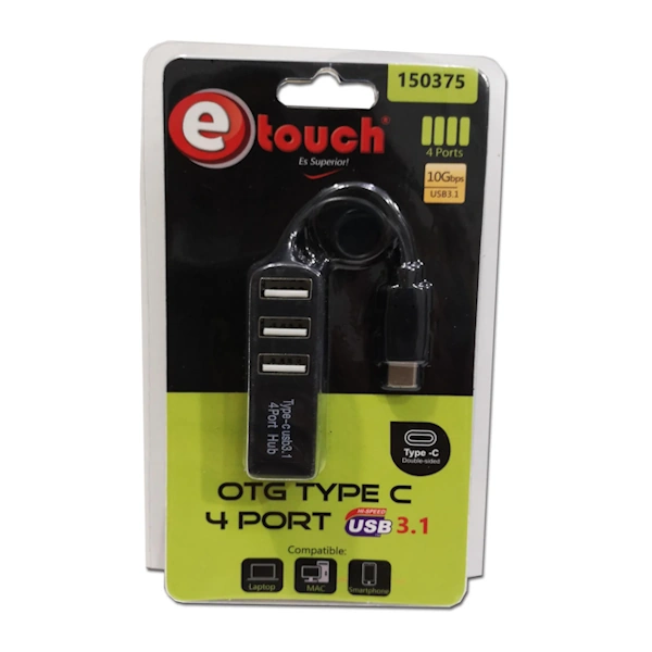 Adaptador HUB OTG Tipo C a 4 Puertos USB 3.1 Etouch