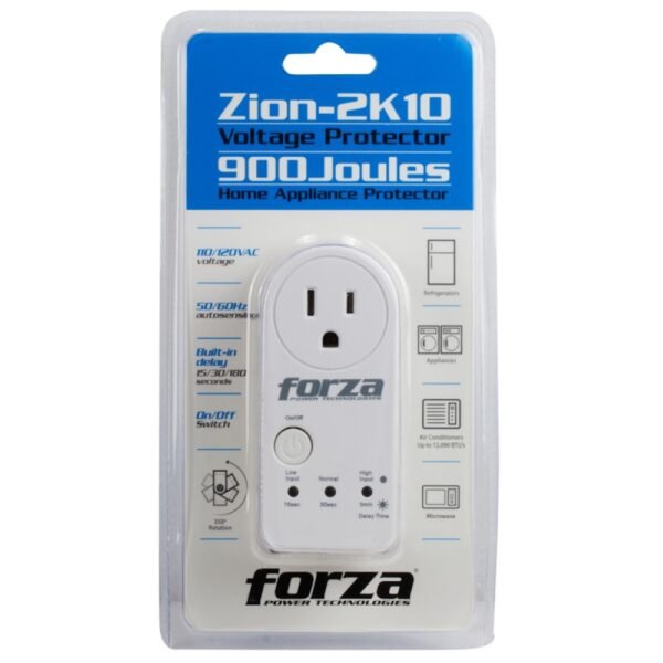 Protector de voltaje 900J/1800W, 1 sld, giro de 350°